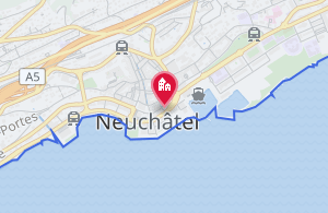 Mapa detallado del territorio y las inmediaciones de Neuchâtel