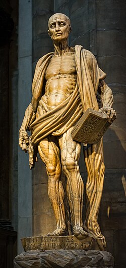 Estatua de San Bartolomé por Marco d'Agrate
