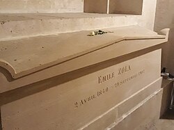 Sepultura de Émile Zola en el Panteón de París.