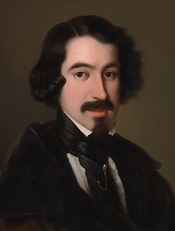 José de Espronceda en un óleo de Antonio María Esquivel
