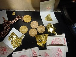 Medallas de oro acuñadas
