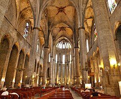 Interior de Santa María del Mar