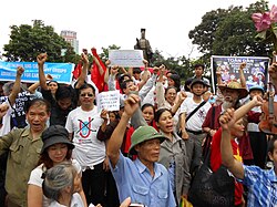Protestas ciudadanas en Hanói en julio de 2012