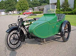 BSA S 25 con sidecar fabricada en 1926
