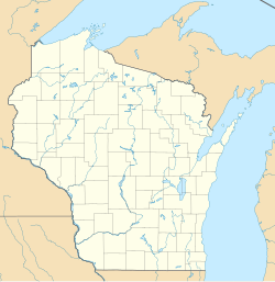 Mapa de ubicación de la ciudad de Waterloo dentro del estado de Wisconsin