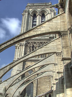 Arbotantes de la catedral de Notre Dame