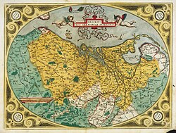 Mapa histórico de Abraham Ortelius de 1573
