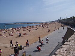Vista de la playa del Somorrostro
