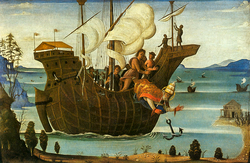 Representación del martirio de san Clemente