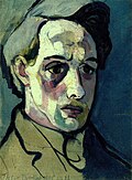 Autorretrato de Theo van Doesburg datado en 1915