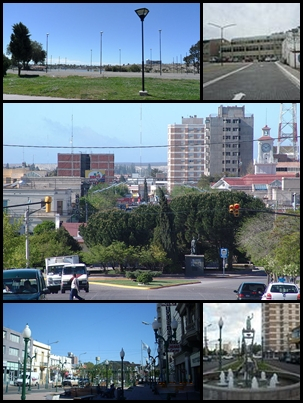 Vista general de un sector urbano de Trelew