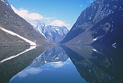 Vista del fiordo de Sognefjord en Noruega.