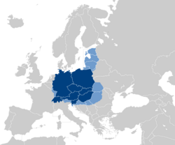 Mapa político de Europa Central