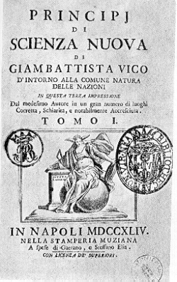 Portada de la obra de Giambattista Vico
