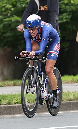 Fotografía de la ciclista estadounidense Kristin Armstrong