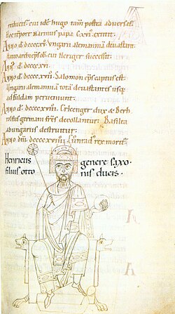 Representación medieval de Enrique I