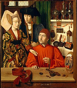 Un orfebre en su taller de Petrus Christus