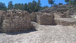 Muralla del yacimiento arqueológico de La Bastida de Totana