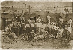Fiesta en una oficina salitrera en Chile, 1909