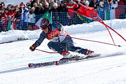 Bode Miller en el eslalon gigante en Sestriere