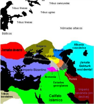 Mapa histórico de la Alania medieval