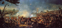 Pintura de la batalla de Waterloo