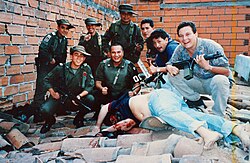 Escena tras la muerte de Pablo Escobar