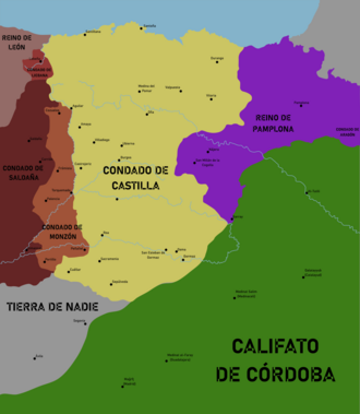 Condado de Castilla a la muerte de Fernán González