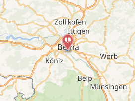 Mapa de localización geográfica de la Biblioteca Nacional de Suiza