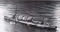 SMS Novara tras la batalla