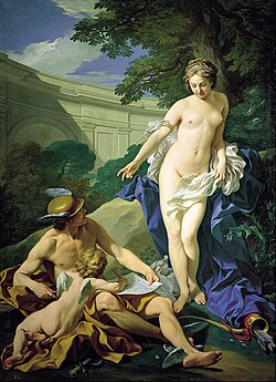 Venus, Mercurio y el amor de Louis-Michel van Loo