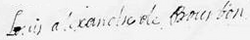 Firma autógrafa de Luis Alejandro de Borbón