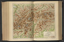 Mapa detallado de la región de Tirol
