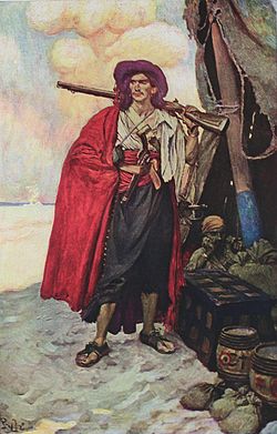 Bucanero del Caribe del Book of Pirates de Howard Pyle