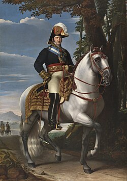 Retrato ecuestre de Fernando VII por José de Madrazo