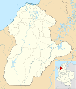 Ubicación de Montería en el departamento de Córdoba