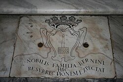 Lápida de la tumba de Bernini en Santa María la Mayor