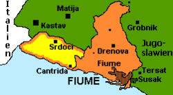 Documento o registro gráfico de la época del Estado Libre de Fiume