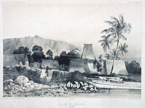 La localidad de Levuka hacia 1842