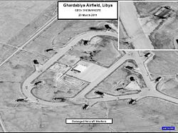 Aeródromo de Ghardabiya dañado