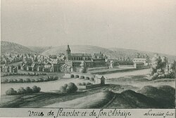 Mathieu-Antoine Xhrouet, Stavelot y su abadía, c. 1730-1740.