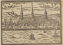Vista de Riga en el siglo XVI