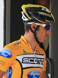 Eros Capecchi luciendo el maillot del Scott-American Beef