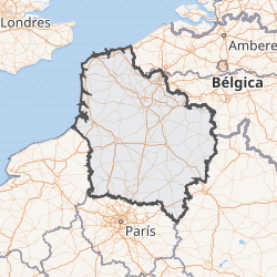 Mapa de la región de Alta Francia