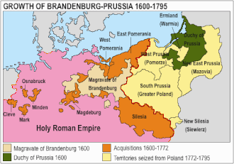 Crecimiento de Brandeburgo-Prusia entre 1600 y 1795