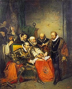 El juramento de Juan de Vargas ante el Duque de Alba