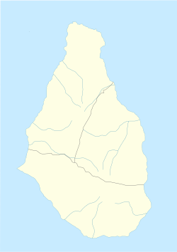Mapa de Montserrat mostrando la posición de Brades
