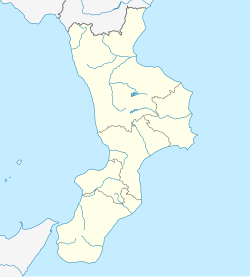 Mapa de la región de Calabria destacando Catanzaro