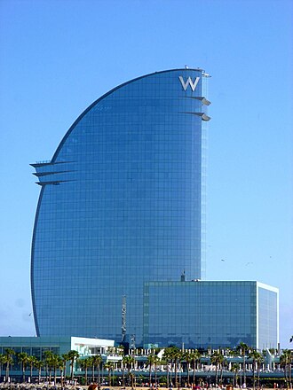 Vista exterior del hotel W Barcelona