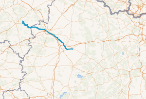 Mapa de localización geográfica del río Vesle